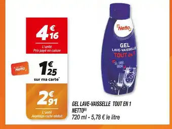 Netto NETTO GEL LAVE-VAISSELLE TOUT EN 1(b) offre