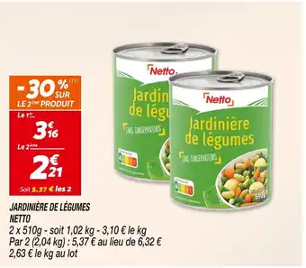 Netto NETTO JARDINIÈRE DE LÉGUMES offre