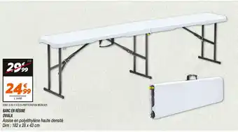 BANC EN RÉSINE OVIALA