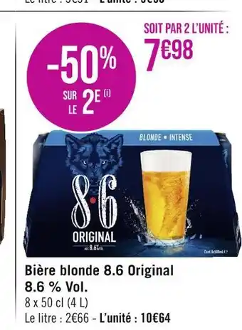 Géant Casino 8.6 Original Bière blonde 8.6 % Vol offre