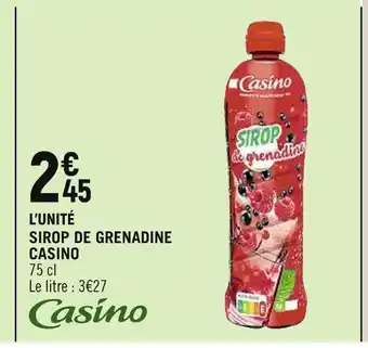 Spar CASINO SIROP DE GRENADINE offre