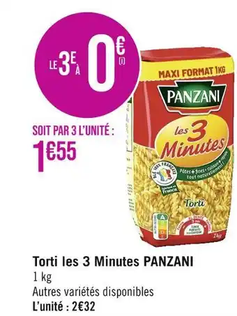 Géant Casino PANZANI Torti les 3 Minutes offre