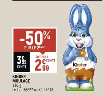 Spar KINDER KINDER MOULAGE offre