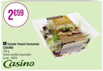 Géant Casino CASINO Salade Poulet Emmental offre