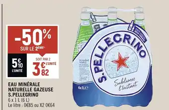 Spar S.PELLEGRINO EAU MINÉRALE NATURELLE GAZEUSE offre