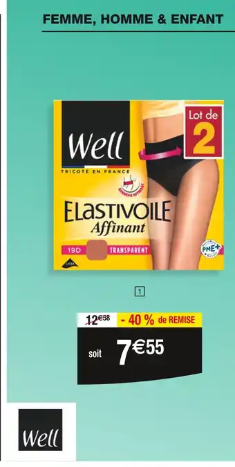 Cora x Carrefour WELL COLLANT ÉLASTIVOILE AFFINANT 19D offre