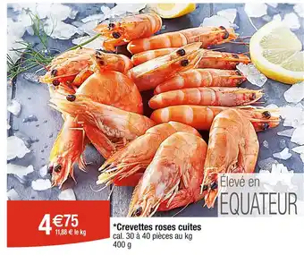 Cora x Carrefour Crevettes roses cuites offre