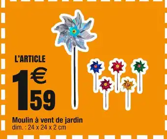 Cora x Carrefour Moulin à vent de jardin offre