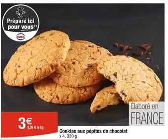 Cora x Carrefour Cookies aux pépites de chocolat offre