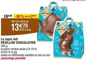 Cora x Carrefour RÉVILLON CHOCOLATIER Le lapin lait offre