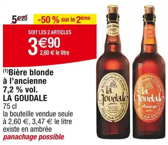 LA GOUDALE Bière blonde à l’ancienne 7,2 % vol