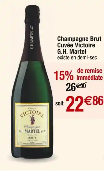 Cora x Carrefour G.H. Martel Champagne Brut Cuvée Victoire offre