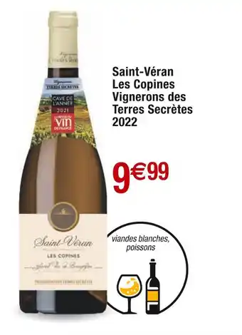 Cora x Carrefour Vignerons des Terres Secrètes Saint-Véran Les Copines 2022 offre
