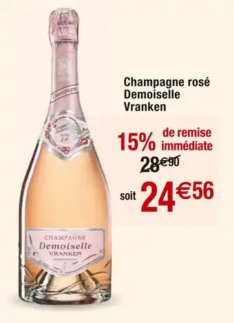 Cora x Carrefour Demoiselle Vranken Champagne rosé offre