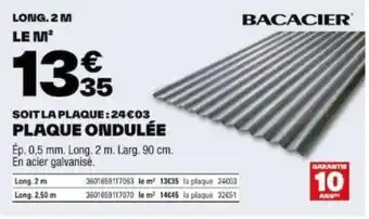 Brico Dépôt PLAQUE ONDULÉE offre