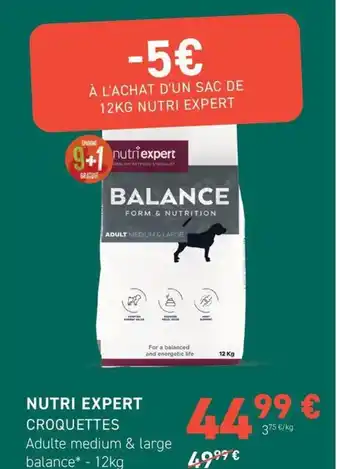 Tom&Co NUTRI EXPERT CROQUETTES Adulte medium & large balance* - 12kg offre