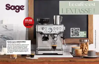 Cuisine Plaisir Machine expresso BARISTA EXPRESS -Réf SES875BSS2EEU1A-A1152785 offre