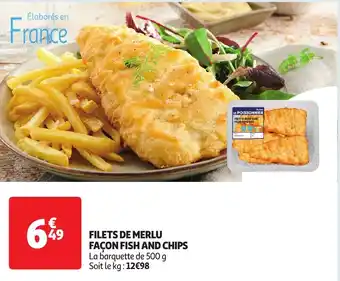 Auchan FILETS DE MERLU FAÇON FISH AND CHIPS offre