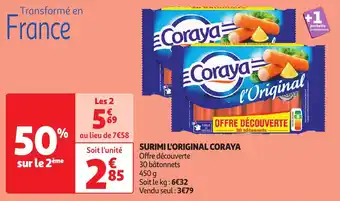 Auchan SURIMI L'ORIGINAL CORAYA offre