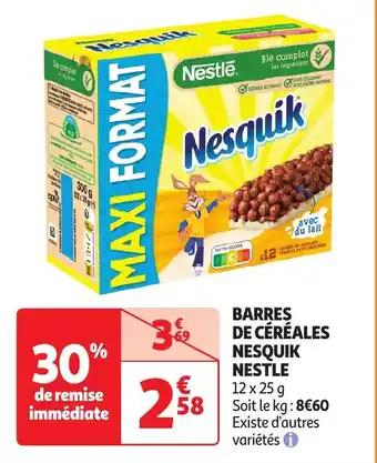 Auchan BARRES DE CÉRÉALES NESQUIK NESTLE offre