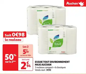 Auchan ESSUIE TOUT ENVIRONNEMENT MAXI AUCHAN offre