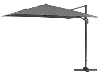 Bricomarché Parasol jardin déporté Alu Sun 3 - Carré - 3 x 3 m - Gris offre