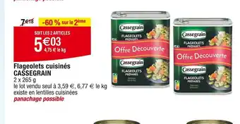 Cora Flageolets cuisinés CASSEGRAIN offre