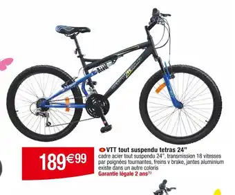 Cora VTT tout suspendu tetras 24" offre