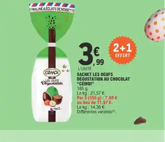 E.Leclerc SACHET LES OEUFS DÉGUSTATION AU CHOCOLAT "CÉMOI❞ offre
