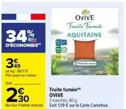 Carrefour Truite fumée offre