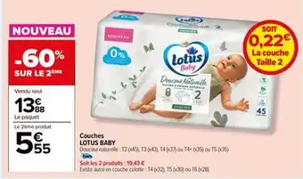 Carrefour Couches offre