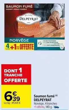 Carrefour Market Saumon fumé offre