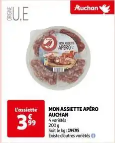 Auchan Auchan - mon assiette apero offre