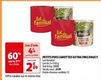 Auchan D'aucy - petits pois carottes extra fins offre
