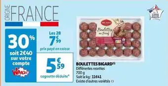Auchan Bigard - boulettes offre