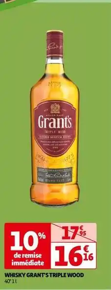 Auchan Triple wood - whisky grant's offre