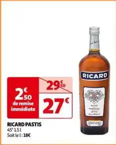 Auchan Ricard - pastis 45°151 offre