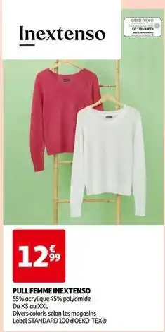 Auchan Inextenso - pull femme offre