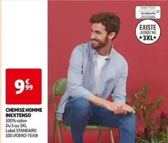 Auchan Inextenso - chemise homme offre