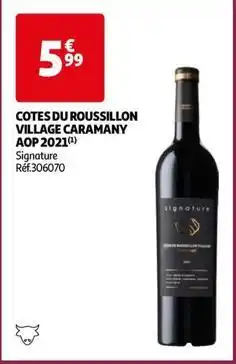 Auchan Signature - cotes du roussillon village caramany aop 2021 offre