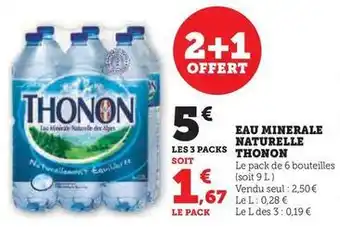 Hyper U Thonon - eau minerale naturelle offre