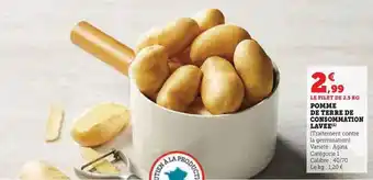 Hyper U Pomme de terre de consommation lavee offre