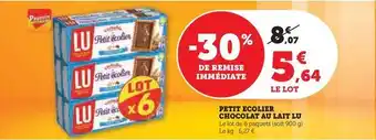 Hyper U Lu - petit ecolier chocolat au lait offre