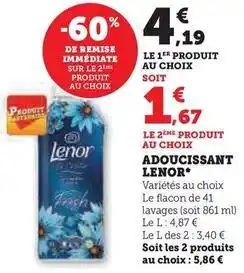 Hyper U Lenor - adoucissant offre
