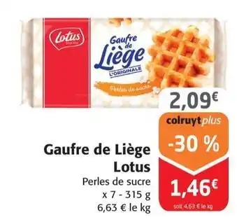 Colruyt Lotus - gaufre de liège offre