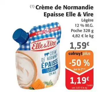 Colruyt Elle & vire - crème de normandie epaisse offre