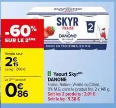 Carrefour Drive Danone - yaourt skyr offre