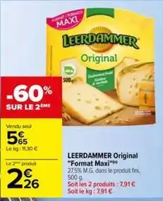 Carrefour Drive Leerdammer - original format maxi offre