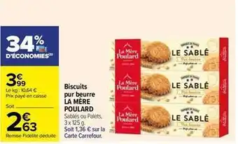 Carrefour Drive La mère poulard - biscuits pur beurre offre