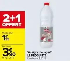 Carrefour Drive Le droguiste - vinaigre ménager offre